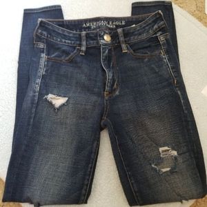 AE Distressed Hi-Rise Jeggings